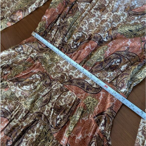 Ulla Johnson Maris Paisley-print Silk Crepe Bow Ruffle Mini Dress, size 8 - Picture 9 of 13